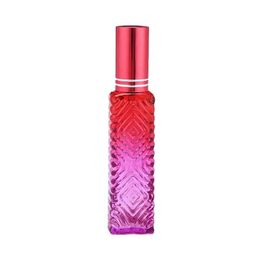 Perfume Bottle Fashion Thick Glass Per Bottles 10Ml Gradient Color Empty Spray Bottle Of Essential Oil Atomizer Refillable Drop Delive Dhusa