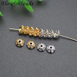 50pcslot 6mm Beads Cap Flower Loose Spacer DIY Quality Jewellery Making Necklace Bracelet Accessories 231225