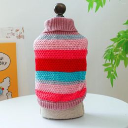 Dog Apparel Autumn And Winter Est Comfortable Colorful Stripes Sweater For Chihuahua Dogs Clothes Warm Woolen Pet Clothing