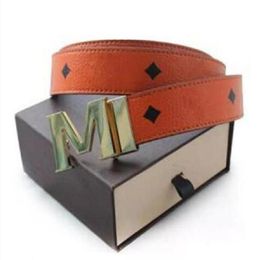 Fashion Belts Men Women Belt Big Gold Buckle Genuine Leather Classical Tim Ceinture 3 8cm width AAA86 no box2592