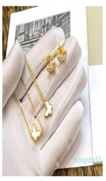 925 Sterling Silver Jewelry For Women Mother of Pearl Butterfly Wedding Jewelry Set mini Earrings Necklace Bracelet ring18488043807010