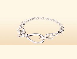 NEW Chunky Infinity Knot Chain Bracelet Women Girl Gift Jewelry for Pandroa 925 Sterling Silver Hand Chain bracelets with Original1147389