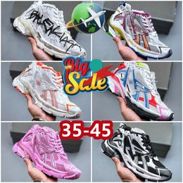 Original Women Men Casual Shoes Runner 7.0 Transmit Retro Trainers Black White Pink Blue Burgundy runners 7 Deconstruction Sneakers Jogging