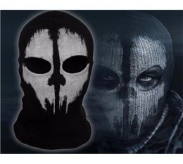 SzBlaZe Brand COD Ghosts Print Cotton Stocking Balaclava Mask Skullies Beanies For Halloween War Game Cosplay CS player Headgear 23689675