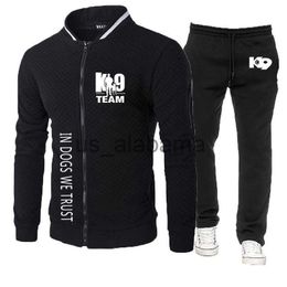 Men's Tracksuits TRAINER K9 Team K9 Unit Malinois Men New Spring and Autumn Slim-fit Hoodie Round Neck Coat+Pant Sportswear Comfortable Suit x0907