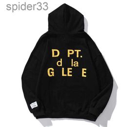 Fashion Men Womens Galleries Dept Hoodie Sweate Designer T-shirt Pullover Letter Flame Print Long Sleeve High Street Sweatshirts B7 U90U