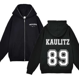 Tokio Hotel Hoodies Full Zip Jacket Hip Hop Streetwear Men Women Oversized Hoodie Haruku Casual Hooded Long Sleeve Y2K Clothes