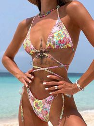 Bikinis Set Peachtan Sexy Two Piece Swimsuit Women Micro Bikini Lace Up Swimwear Women's Swimming Suit Sexy Beachwear Casual Bathing SuitL231225