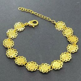 Strand Special Design Gold Coin Bracelet Women's Adjustable Plated 18k