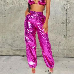 Women's Swimwear Dress For Women Bikini Summer 2023 Trendy Pants Christmas Bright Elastic Leather Zipper Leggings Solid Spandex Cover Up