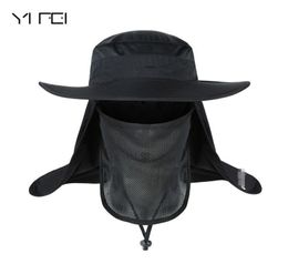 YIFEI Waterproof Big Bucket Hats with a wide brim New Summer windproof Sun Hat SPF 30 UV Protection Fishing Hat Fisherman Cap Y23286331