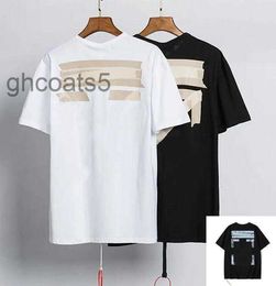 Men's T-shirts White Irregular Arrow Summer Finger Loose Casual Short Sleeve T-shirt for Men and Women Printed Letter Xw on the Back Print Oversize Fashion ALZQ