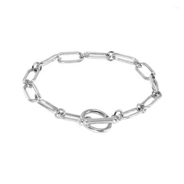 Bangle 2023 Women's Wrist Bracelets Punk Style Stainless Steel Bracelet Small Lovely Thick Chain Fashion Simple Jewellery Accessory Whole