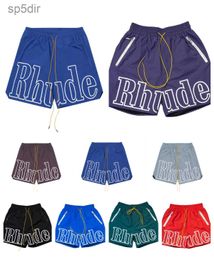 Mans Short Woman Rhude Mens Basketball Short Luxury Shorts Summer Fashion High Quality Beach Pants Street Wear Red Blue Black Purple Designer TLJK