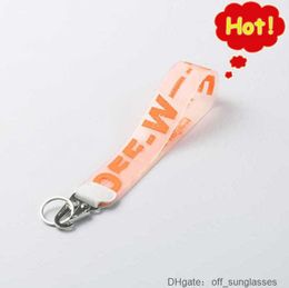 Keychains Lanyards Key Chain Offss White Luxury Rings Clear Rubber Jelly Letter Print Keys Ring Fashion Men Women Canvas Keychain Camera Pendant Beltqvj Rt Fjvs