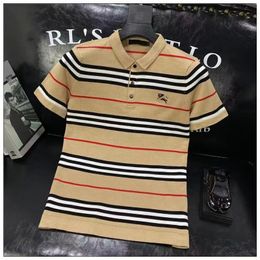 Khaki brand clothing luxury designer Polo shirt for women's casual Polo fashion snake bee printed embroidered T-shirt for high street men and women Polo S-5L