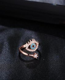 2021 Lucky Turkish Blue Evil Eye Ring Open Adjustable Finger Wedding Rings For Women Trendy Jewellery whole7794151