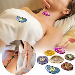 7 Chakra Set Reiki Natural Crystal Healing Energy Balance Colorful Irregular Stones Yoga Symbol Ornament DIY Home Decor 231225