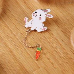 Brooches Shining U Enamel Cartoon Carrot Brooch Pin For Bag Cloothing Fashion Accessory Girls Boys