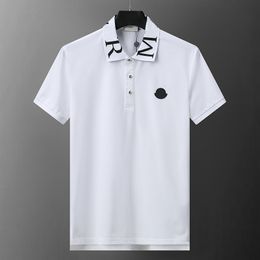 Italian Mens Designer Polo Shirts Men High Street Letters Print Brand Top Cotton Clothing T Shirts