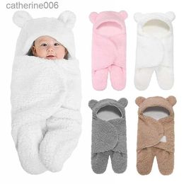 Sleeping Bags Soft Newborn Baby Wrap Blankets Baby Sleeping Bag Envelope For Newborn Sleepsack 100% Polyester For Baby 0-3 MonthsL231225