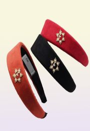 Fashion Designer Brand Letter Printing Headband High Quality Sponge Hairbands Luxury Pearl Widebrimmed Turban Women Wash Face Non9255918
