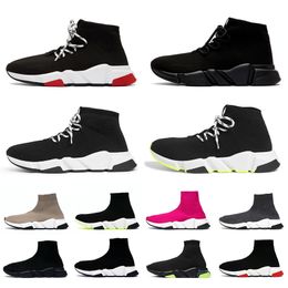 Original Sock Shoes Women Men Graffiti Black White Pink Glitter Green Beige Blue Belenciaga Socks Outdoor Shoe Mens Trainers Designer Sneakers