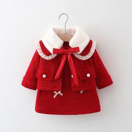 Clothing Sets Children Set Girls Princess Dress And Jacket Two Piece Thickened Winter Clohtes Red Year Clothes