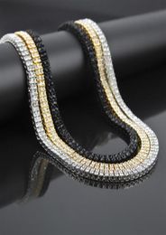 hip hop bling double raw AAA crystal tennis mens 20 24 30 long chain iced out men necklace 201014308g9935428