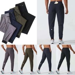LU womens Men's Jogger Long Pants Sport Yoga Outfit Quick Dry Drawstring Gym Pockets Sweatpants Trousers Mens Casual Elastic Waist fitness 852