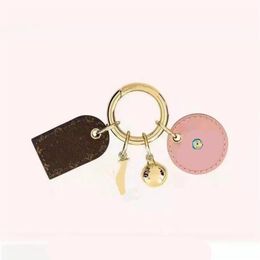 Luxury Brand Letter Unisex Key Wallet Designer Leather Metal Keyring Sweet Pink Four-Clover Women's Shoulder Bag Totes Keycha249L