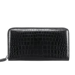 Briefcases 2021 New Designer Men Crocodile Leather Long Wallet Genuine Leather Handbag Business Zipper Clutch Multi Card Slots Bag50