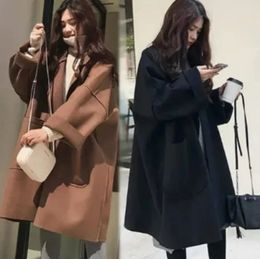 Coat for Women Autumn and Winter Medium Length Large Cape Woollen Coat Women Jacket 231225