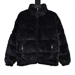 Men's Fur Faux Fur High Quality s Co Branded Face Pong Fur Down Jacket for Men and Women in Winter Hip-hop Trend High Street Warm Jacket