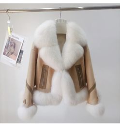 Winter Fashion Jacket Women 96% White Duck Down Real Natural Fox Fur Collar Coat Thickened Warm Slim Korean Version 231222