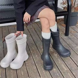 women boots Rubber Boot Outdoor Rain Boot Long Sleeve ankle boots balencaga DLM5L