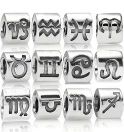 Memnon Jewellery 925 Sterling Silver12 Constellation Letter Charms Beads Fit P Style Bracelets Diy For Women Gift4428582