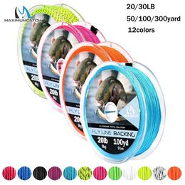 Lines Maximumcatch Backing Fly Fishing Line 20/30lb 50/100/300yards Backing Line Multi Colour Braided Fly Line