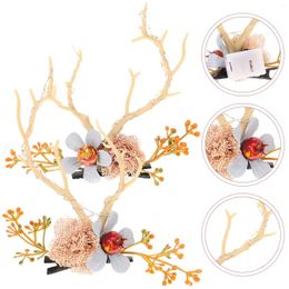 Bandanas Xmas Antler Hair Clip Christmas Cute With Light