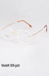 Wholewhole rimless hinged optical frames memory titanium eyeglasses prescription spectacles2448310