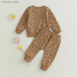 Clothing Sets 0-3Years Baby Girls Fall Outfit Flower Print Long Sleeve Crew Neck Sweatshirt Sweatpants Fall Clothes