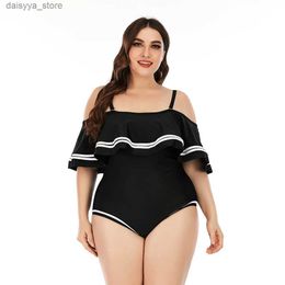 Swim wear 2022 New Women Plus size Swimsuit One Piece Swimwear Large Big Plussize Solid Swimming Bathing Suits Beachwear Wear For FemaleL23118