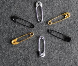 1000 pcs three color silver black gold small nickel plated safety pins 45039039 length 19mm wholes for garment hang t3722505