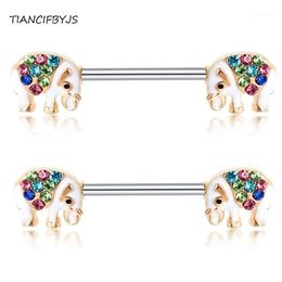 TIANCIFBYJS Nipple Barbell Piercing Earring Carlitage 14G Stainless Steel Whole Body Jewelry Crystal Nipple Rings Bars 20pcs12787