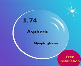 2018 Ultra Thin Cheap 174 Eyeglasses Lenses Aspherical Resin Green Coating Optical Lens Anti Radiation Myopia Prescription Custom1132822