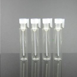 2000pcs/lot Mini Clear Glass Perfume Bottles 1ml 2ml Small Sample Vials Empty Fragrance Test Tube Trial Bottle Via Free DHL Shipping Wdgcq
