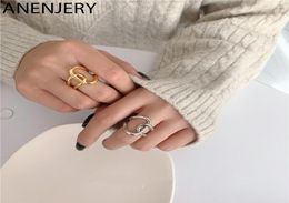 Minimalist Knotting Cross Open Finger Ring Silver Colour Ring For Women Accessories Gift SR6596193913