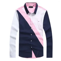 Men's Casual Shirts Top Brand Park Design Embroidery Long Sleeve Business Shirt Men Cotton Camisa Masculina Homme M-XXL