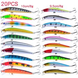 20 Pcs Artificial Bait Fishing Lures Set Topwater Carp fishing Bait Kit Tackle Suit Sale Hard Bait Minnow Fish lure set 231225