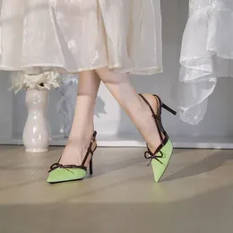 Sandals 34-40 8cm High Heels Stiletto Heel Fashion Banquet Pointed Sexy Green Women Summer Shoes